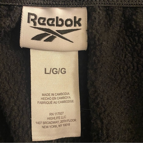 Reebok Size L Black Activewear Mens Elastic/Tie Pockets - Picture 2 of 11